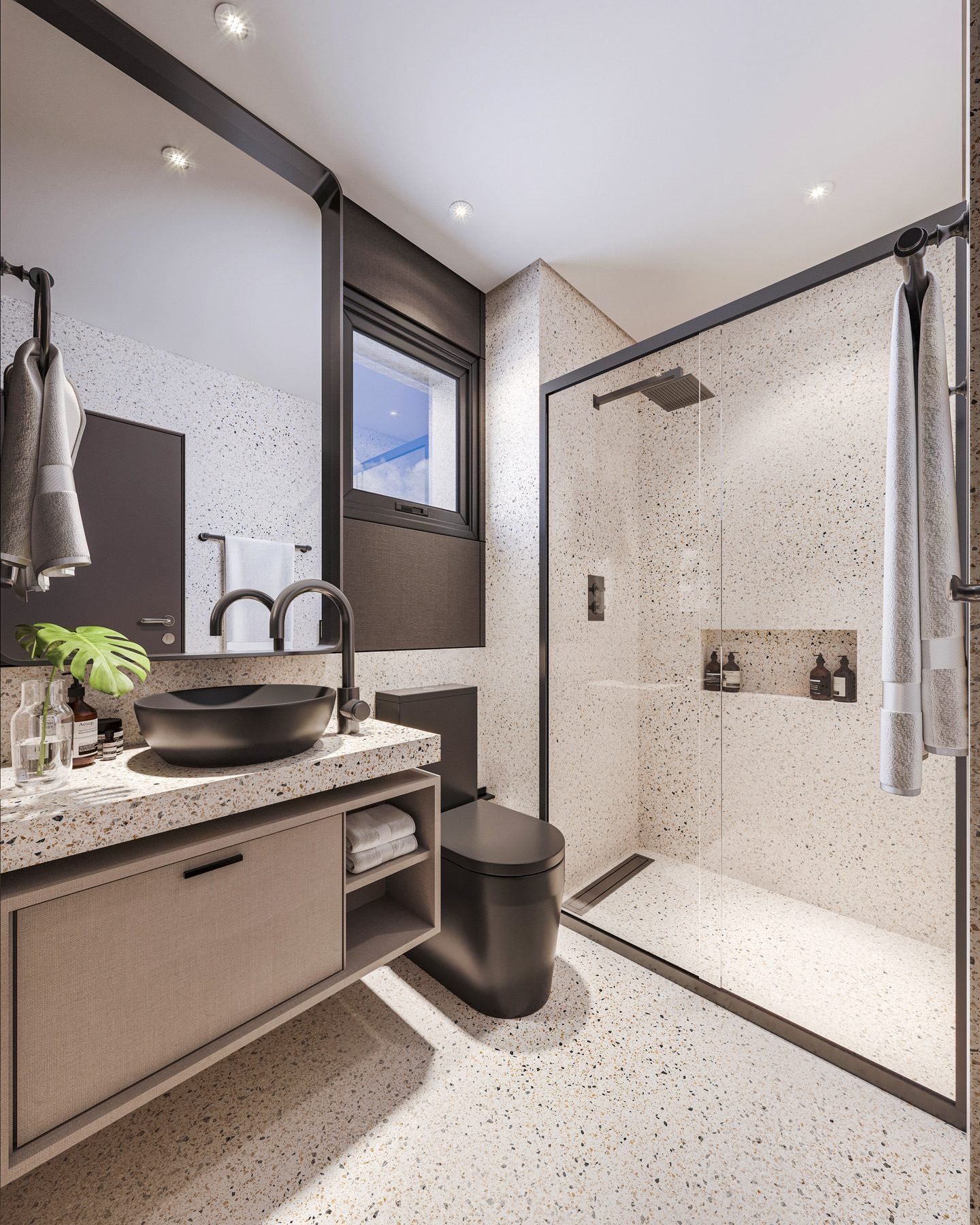 Banheiro do apartamento de 95 m²