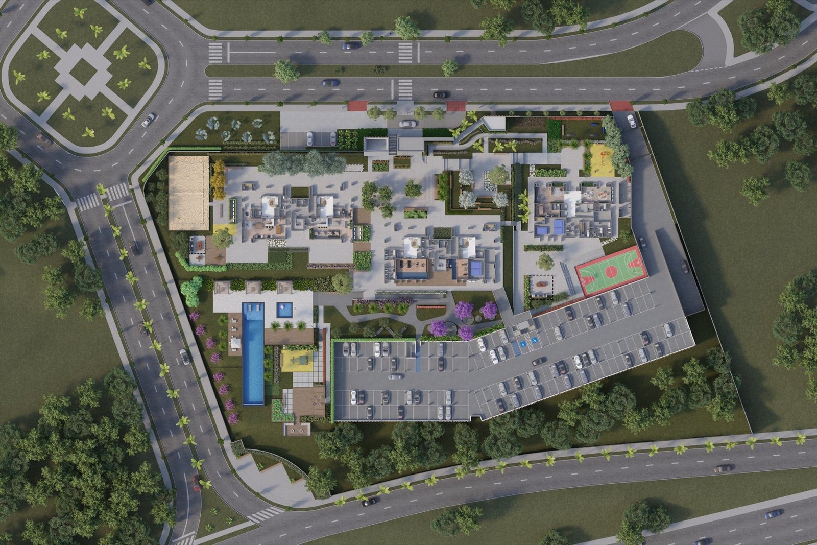 Planta do pavimento térreo e áreas comuns